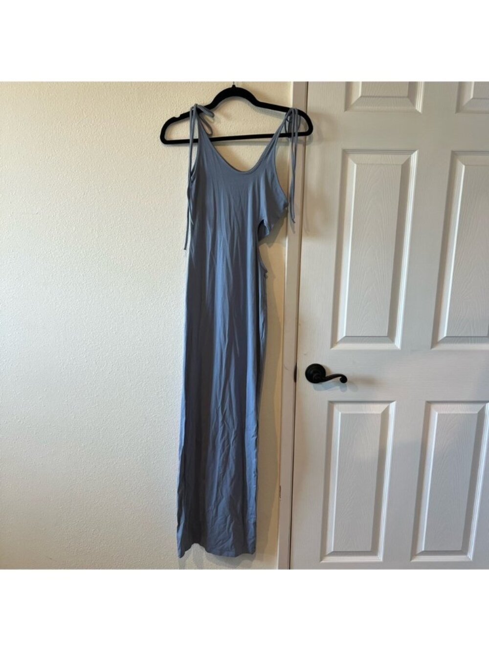 Weekday Soft Knit Fitted Cutout One Shoulder Maxi Dress Size Small